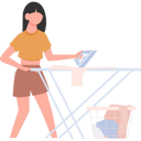 پیش‌نمایش فایل the-girl-is-ironing-clothes-9372464 از پک نظافت‌چی و خانه‌دار