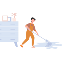پیش‌نمایش فایل young-boy-cleaning-the-floor-with-mop-9372488 از پک نظافت‌چی و خانه‌دار