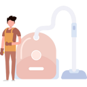 پیش‌نمایش فایل young-boy-stands-next-to-vacuum-cleaner-9383760 از پک نظافت‌چی و خانه‌دار