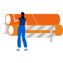 پیش‌نمایش فایل girl-looking-at-construction-bars-9401032 از پک ساختمان‌سازی