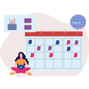 پیش‌نمایش فایل the-girl-is-making-a-schedule-on-the-calendar-9575235 از پک مشارکت برای دستیابی به بیشتر