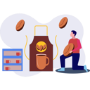 پیش‌نمایش فایل boy-looking-at-cafe-apron-9489981 از پک فرهنگ قهوه