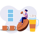 پیش‌نمایش فایل girl-drinking-coffee-9489933 از پک فرهنگ قهوه