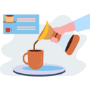 پیش‌نمایش فایل girl-pouring-coffee-into-cup-9489992 از پک فرهنگ قهوه