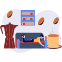 پیش‌نمایش فایل girl-sitting-on-sofa-drinking-coffee-9490014 از پک فرهنگ قهوه