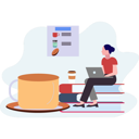 پیش‌نمایش فایل girl-using-laptop-and-drinking-coffee-9489991 از پک فرهنگ قهوه