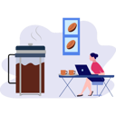 پیش‌نمایش فایل girl-working-on-laptop-at-cafe-9489993 از پک فرهنگ قهوه