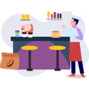 پیش‌نمایش فایل male-waiter-at-counter-9489946 از پک فرهنگ قهوه