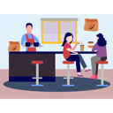 پیش‌نمایش فایل male-waiter-is-serving-coffee-9489939 از پک فرهنگ قهوه