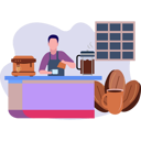 پیش‌نمایش فایل male-waiter-making-coffee-9490013 از پک فرهنگ قهوه