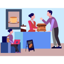 پیش‌نمایش فایل man-giving-coffee-order-to-girl-9489965 از پک فرهنگ قهوه
