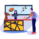 پیش‌نمایش فایل man-placing-coffee-cup-on-counter-9490003 از پک فرهنگ قهوه