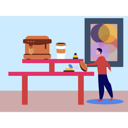پیش‌نمایش فایل man-standing-by-coffee-table-9489956 از پک فرهنگ قهوه