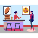 پیش‌نمایش فایل two-girls-talking-at-counter-9490000 از پک فرهنگ قهوه