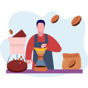 پیش‌نمایش فایل waiter-making-coffee-9489979 از پک فرهنگ قهوه