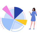 پیش‌نمایش فایل girl-is-standing-with-a-pie-chart-9586356 از پک تحقیقات بازار