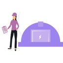 پیش‌نمایش فایل female-electrician-standing-9518415 از پک نگهداری برق