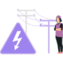 پیش‌نمایش فایل girl-looking-at-warning-sign-9518471 از پک نگهداری برق
