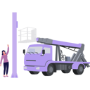پیش‌نمایش فایل girl-standing-next-to-electric-truck-9518439 از پک نگهداری برق