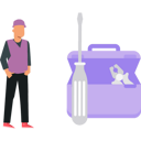 پیش‌نمایش فایل male-electrician-standing-by-toolbox-9518462 از پک نگهداری برق