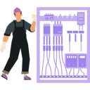 پیش‌نمایش فایل male-electrician-working-9518451 از پک نگهداری برق