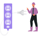 پیش‌نمایش فایل man-standing-by-socket-board-9518467 از پک نگهداری برق