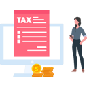 پیش‌نمایش فایل girl-looking-at-tax-sheet-9549009 از پک مالیات