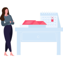 پیش‌نمایش فایل girl-standing-by-table-9548723 از پک مالیات