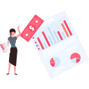 پیش‌نمایش فایل girl-working-on-dollar-graph-9548988 از پک مالیات