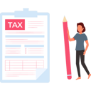 پیش‌نمایش فایل woman-filling-tax-document-9548722 از پک مالیات