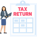 پیش‌نمایش فایل woman-filling-tax-return-document-9548747 از پک مالیات
