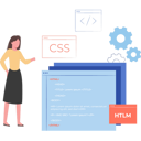 پیش‌نمایش فایل woman-coding-css-and-html-9596470 از پک برنامه‌نویس