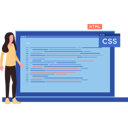 پیش‌نمایش فایل woman-coding-css-on-laptop-9596534 از پک برنامه‌نویس
