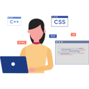 پیش‌نمایش فایل woman-coding-on-laptop-9596509 از پک برنامه‌نویس