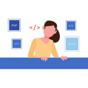 پیش‌نمایش فایل woman-is-coding-9596495 از پک برنامه‌نویس