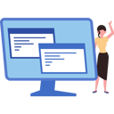 پیش‌نمایش فایل woman-is-standing-next-to-the-monitor-9596481 از پک برنامه‌نویس