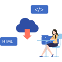 پیش‌نمایش فایل woman-is-working-at-her-desk-9596541 از پک برنامه‌نویس