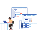 پیش‌نمایش فایل woman-is-working-at-her-desk-9596562 از پک برنامه‌نویس