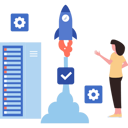 پیش‌نمایش فایل woman-looking-at-startup-rocket-9596533 از پک برنامه‌نویس