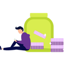 پیش‌نمایش فایل boy-is-sitting-by-the-pot-of-money-9634516 از پک درآمد فعال و غیرفعال