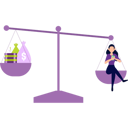 پیش‌نمایش فایل girl-is-on-the-income-scale-9634543 از پک درآمد فعال و غیرفعال