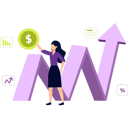 پیش‌نمایش فایل girl-is-standing-next-to-the-dollar-graph-9634593 از پک درآمد فعال و غیرفعال