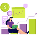 پیش‌نمایش فایل girl-is-working-on-the-dollar-graph-9634557 از پک درآمد فعال و غیرفعال