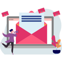 پیش‌نمایش فایل girl-making-mail-announcement-9615723 از پک ارسال ایمیل