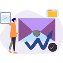 پیش‌نمایش فایل girl-send-mail-9615911 از پک ارسال ایمیل