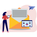 پیش‌نمایش فایل girl-sending-mail-in-group-9615740 از پک ارسال ایمیل
