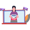 پیش‌نمایش فایل girl-sending-online-mail-9615725 از پک ارسال ایمیل