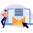 پیش‌نمایش فایل girl-standing-and-working-on-mail-9615897 از پک ارسال ایمیل