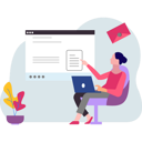 پیش‌نمایش فایل girl-working-on-laptop-9615736 از پک ارسال ایمیل