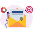 پیش‌نمایش فایل girl-working-on-mail-9615891 از پک ارسال ایمیل